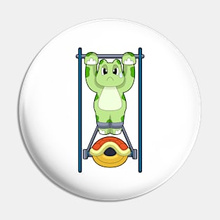 Turtle Bodybuilder Pull ups Fitness Pin