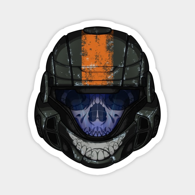 Space Soldier Skull Magnet by Mr_Moon