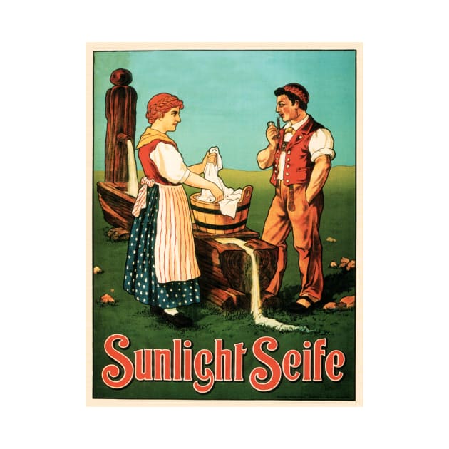 SUNLIGHT SEIFE Switzerland Laundry Washing Detergent Soap Vintage Art by vintageposters