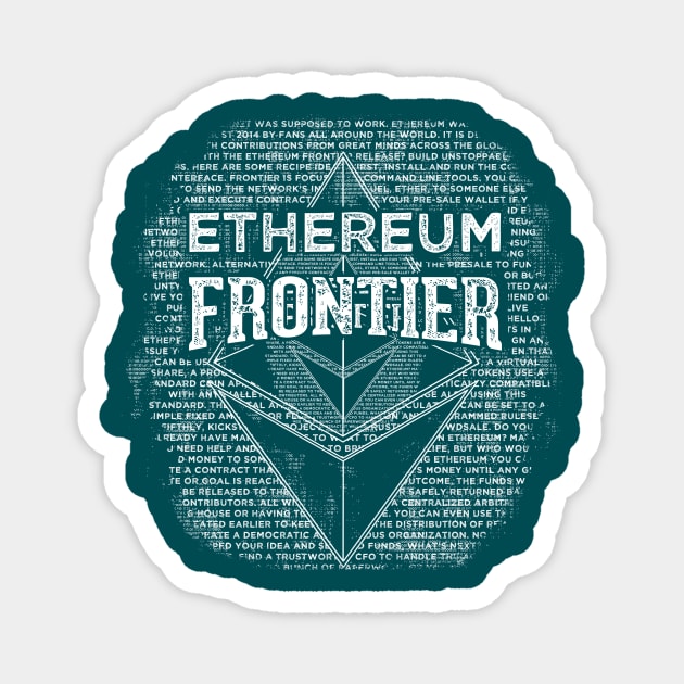 Ethereum Frontier grunge Magnet by andreabeloque