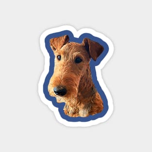 Airedale Terrier Head Art Magnet