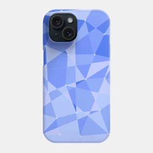 Abstract random geometric pattern blue Phone Case