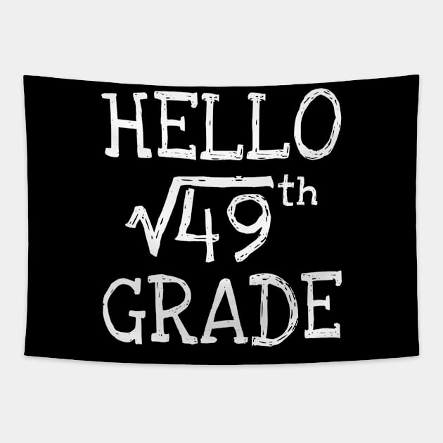 Back to school 7th Grade Square Root of 49 math kids teacher \ Tapestry by Ortizhw