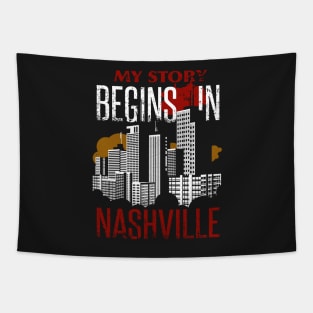 Nashville Tennessee Skyline Tshirt for Men, Women, & Kids Tapestry