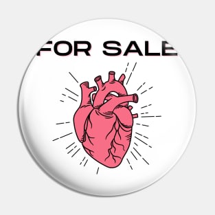 Heart for sale Pin