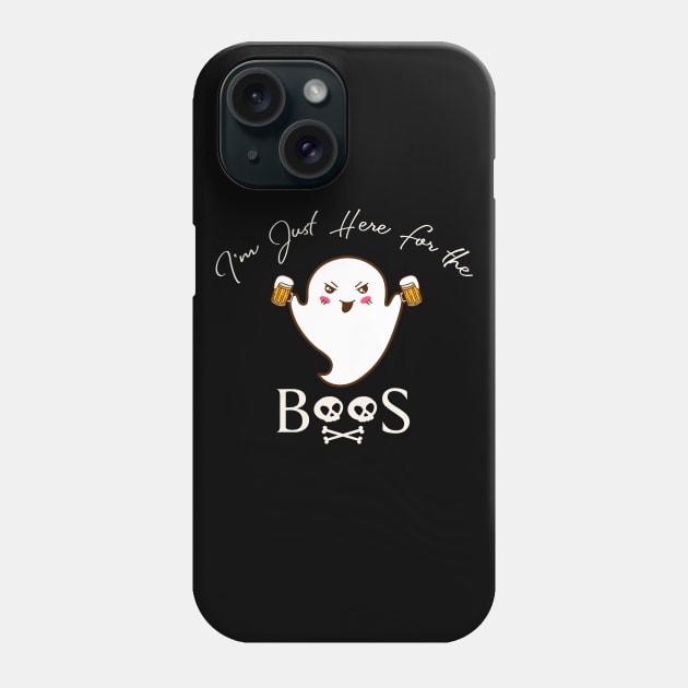 Kawaii I'm Just Here For The Boos Halloween Funny Drinking Phone Case by anubis1986