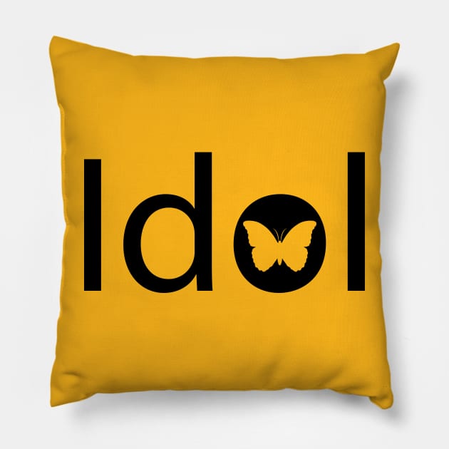 Idol typographic artwork Pillow by D1FF3R3NT