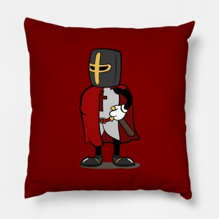 Teutonic Knight Cartoon (Player 2 colors, red) Pillow