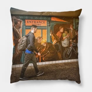 Subway, Street Art, Manhattan, New York City Pillow