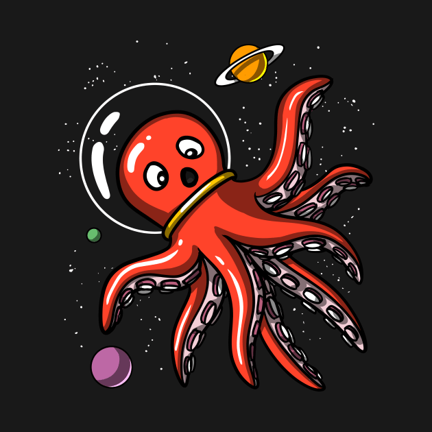 Octopus Space Astronaut by underheaven