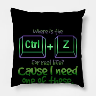 Ctrl+Z Meme Pillow