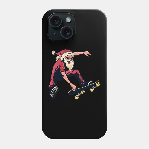 go skateboarding day with santa Phone Case by piggybankstudio