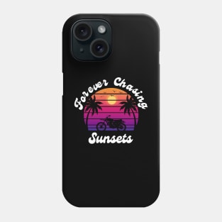 Summer Vintage Beach Sunset - Gift Idea for Family Vacation - Forever Chasing Sunsets | Summer Cool Saying - Summer Design Ideas Phone Case