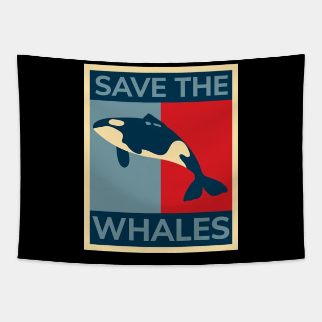 Save the Whales T-shirt - Vintage Retro Poster Gift Tapestry by Ilyashop