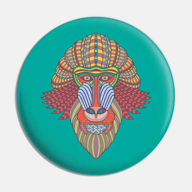 Tribal Baboon Illustration Pin by Digster