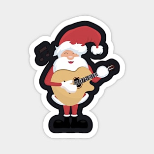 Santa Music Christmas Magnet
