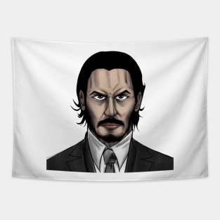 the perfect hit man, john wick portrait ecopop in revenge Tapestry