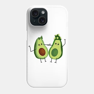 Cute avocados dancing Phone Case