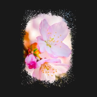 Two Tender Sakura Flowers And A Bud T-Shirt
