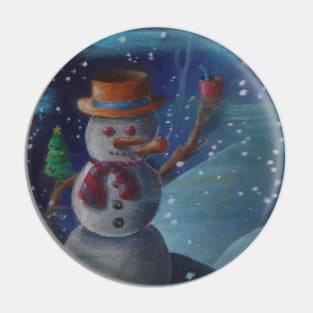 Snowman Pin