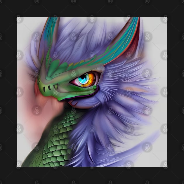 Cute Fuzzy Baby Dragon by dragynrain