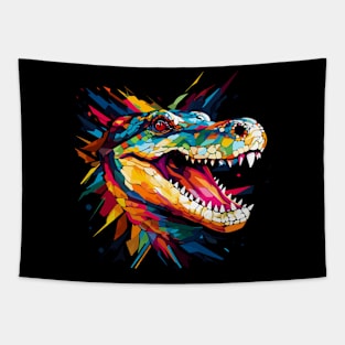 Colorful Crocodile Tapestry