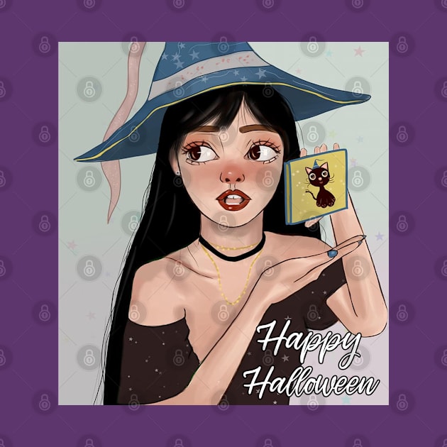 Halloween Cute Witch by OriginalGraphicMarket