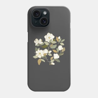 White magnolia flowers Phone Case