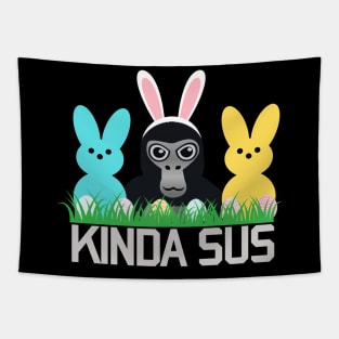 Gorilla Tag Kinda Sus Easter Candy Merch VR Gamer Tapestry