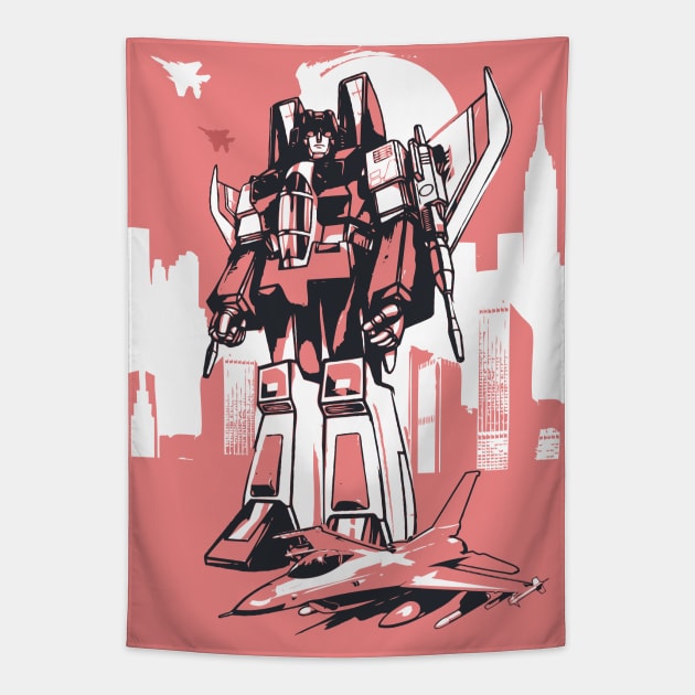 Starscream Transformers art print Tapestry by 2ToastDesign