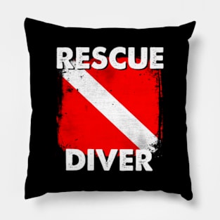 Scuba Rescue Diver For Instructors Students Divers Pillow