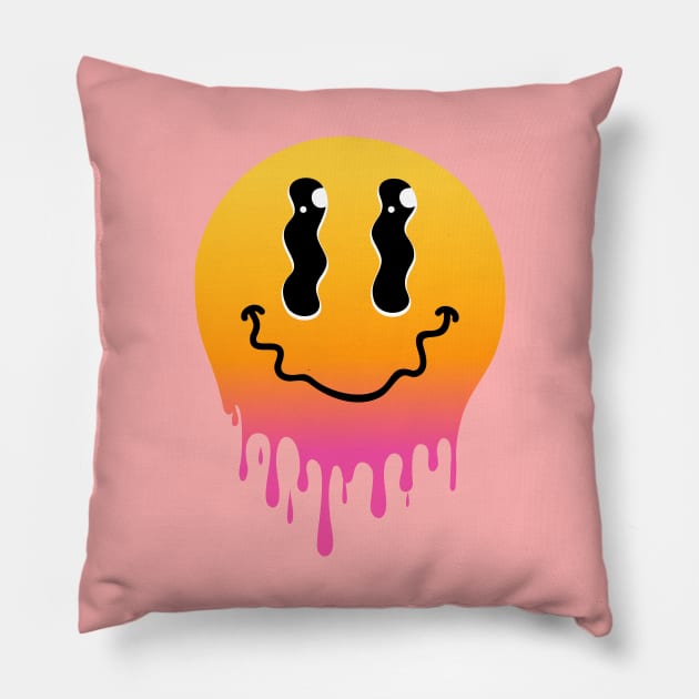 Drippy Melting Face Pillow by marieltoigo