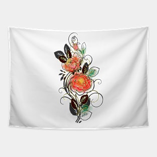 Passion Unleashed: Red Rose Empowerment Tapestry