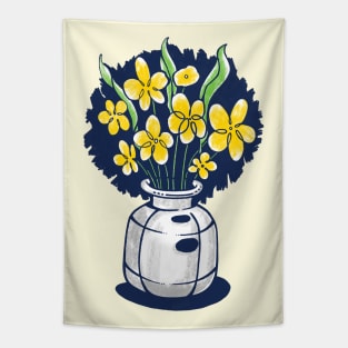 Yellow Flower Vase Tapestry