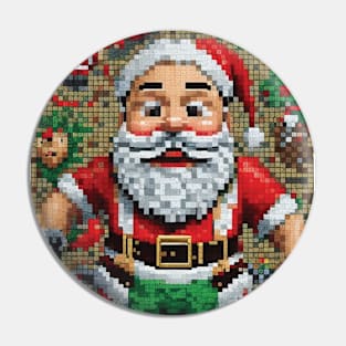 Pixel Frosty Santa: Merry Pixel Magic Pin