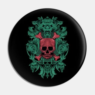 Skull in frame Pin