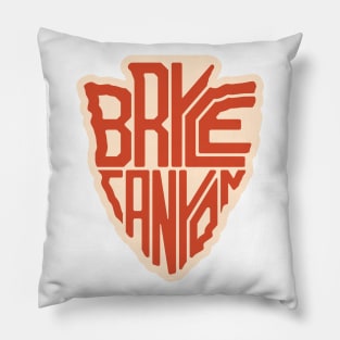 Bryce Canyon National Park name arrowhead Pillow