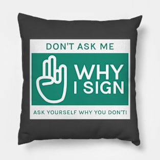 american sign language Pillow