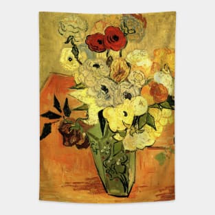 Vase with Roses and Anemones by Vincent van Gogh Tapestry