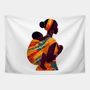 Afrocentric Mother And Baby Tapestry