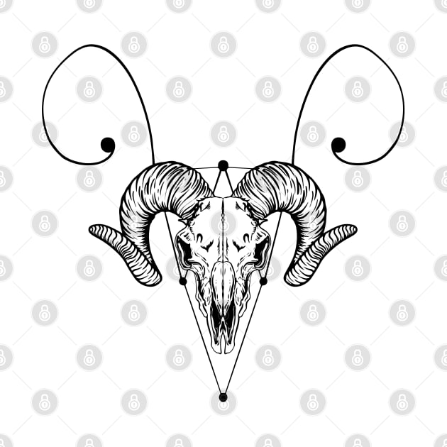 Aries Ram skull by ZethTheReaper