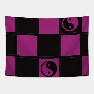 Yin Yang checker Tapestry