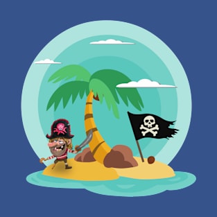 Pirate on his island T-Shirt