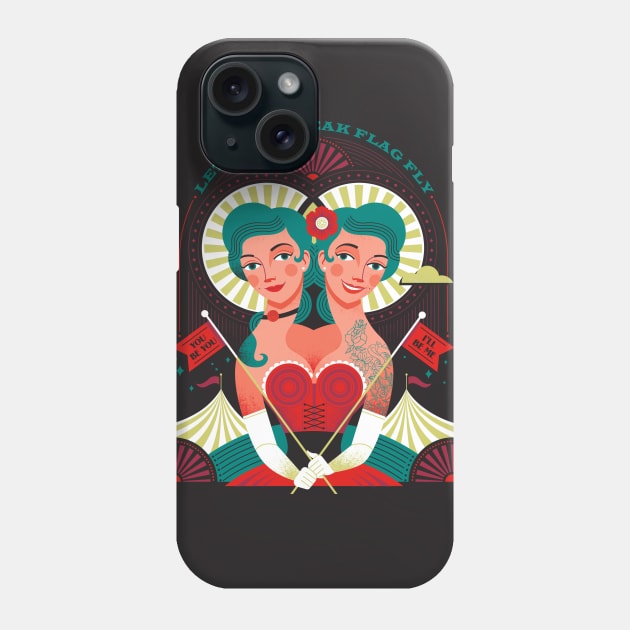 Freak Flag Phone Case by Lucie Rice Illustration and Design, LLC