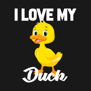 I Love My Duck T-Shirt Funny Gifts for Men Women Kids T-Shirt