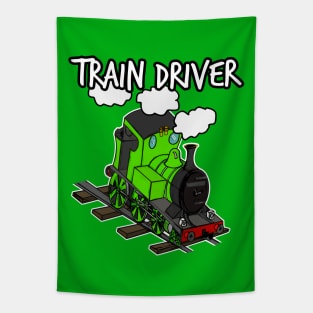 Train Driver Steam Locomotive Rail Enthusiasts Model Railroad Tapestry