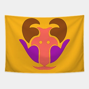 Goat Juggernaut Smile Tapestry