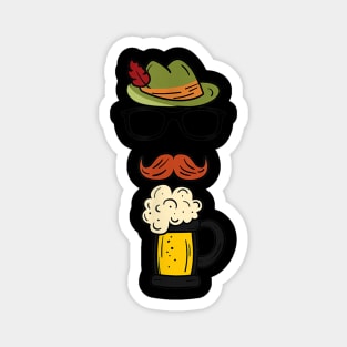 Bavarian Alpine Hat Funny German beer drinking Oktoberfest Magnet