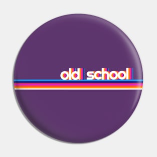 Colorful Old School Design Pin