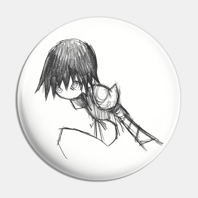 Kanbaru Suruga (Bakemonogatari) "Ending" Pin by Kamishirts